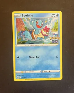 Pokemon Squirtle SWSH233 Black Star Promo Pokemon GO Holo NM - Image 1