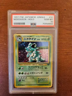 1997 Nidoqueen Pokemon Jungle Holo (Japanese) PSA 10 - Image 1