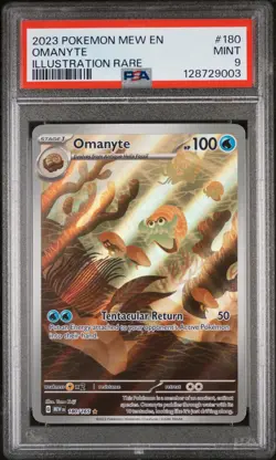 OMANYTE 2023 Pokemon Scarlet Violet Mew 151 Illustration Rare PSA 9 #180 - Image 1
