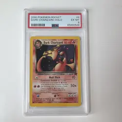 Pokemon Dark Charizard Holo Rare Team Rocket 4/82 2000 PSA 6 - Image 3