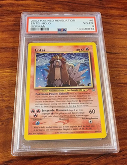 Pokemon Neo Revelation Entei #6 Holo German PSA 4 - Image 1