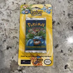 Pokemon 1999 WOTC Base Set Unlimited Booster Blister Pack Venusaur Vintage - Image 1