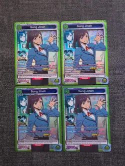Union Arena UE17BT: SOLO LEVELING Sung Jinah UE17BT/SLG-1-044 SR x 4 (Playset) - Image 1
