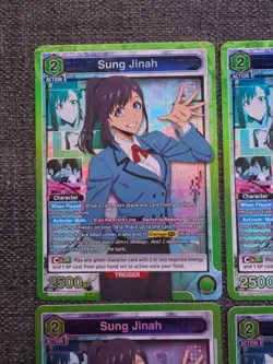 Union Arena UE17BT: SOLO LEVELING Sung Jinah UE17BT/SLG-1-044 SR x 4 (Playset) - Image 2