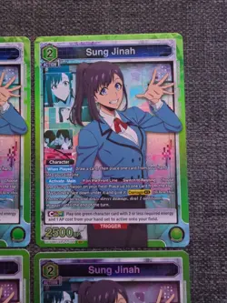 Union Arena UE17BT: SOLO LEVELING Sung Jinah UE17BT/SLG-1-044 SR x 4 (Playset) - Image 3