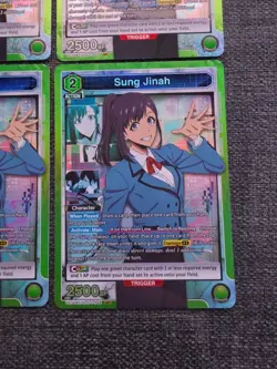 Union Arena UE17BT: SOLO LEVELING Sung Jinah UE17BT/SLG-1-044 SR x 4 (Playset) - Image 5