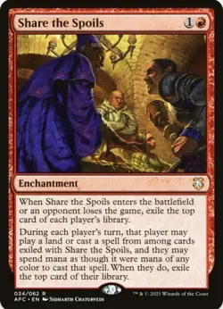 1 x Share the Spoils - Forgotten Realms Commander - LP - MTG - JPL - Image 1