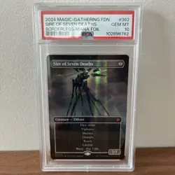 MTG Sire Of Seven Deaths Borderless Mana Foil PSA10 - Image 1
