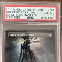 MTG Sire Of Seven Deaths Borderless Mana Foil PSA10 - Image 3