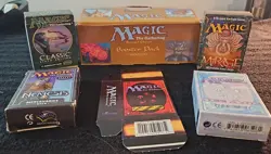 MTG WIZARDS OF THE COAST LOT OF (6) VINTAGE BOXES REVISED EDITION MIRAGE ICE AGE - Image 1