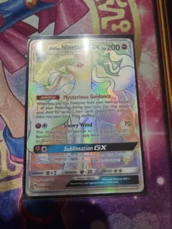 Alolan Ninetales GX - 225/214 - Pokemon Lost Thunder Sun Moon Secret Card LP - Image 1