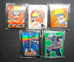 NARUTO CCG MAX PROTECTION CARD SLEEVES - 5 PACK LOT - FACTORY SEALED - Image 1