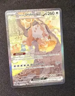 Pokemon TCG Bloodmoon Ursaluna EX Twilight Masquerade Card 216/167 SIR - Image 1