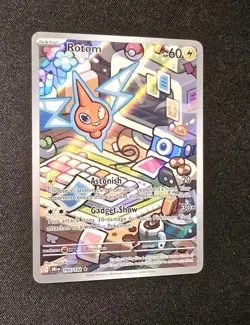 Pokemon TCG Rotom 197/182 Destined Rivals Full Art Holo Card with Illustration - Image 1