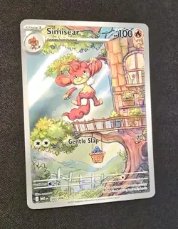 Simisear White Flare Holo Pokemon TCG Card Illustration 100/086 SV - Image 1