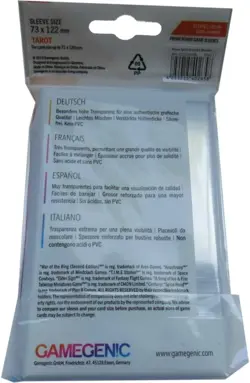 Gamegenic Tarot Card Sleeves 72x122mm – 50 Pack - Image 3