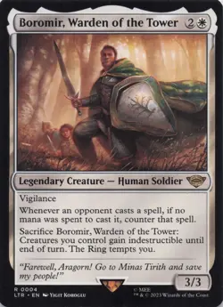 Boromir, Warden of the Tower Lord of The Rings Regular Rare #4 NM MTG - Image 1