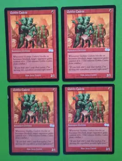 Magic the Gathering MTG Urza's Saga GOBLIN CADETS X 4 ( 3 LP/EX, 1 w DING) U! - Image 1
