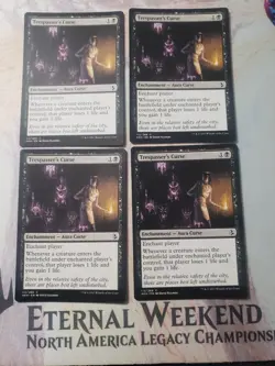Trespasser's Curse 4x Amonkhet Pauper EDH Cube Aura - Image 1