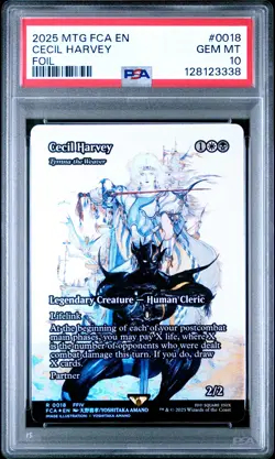 2025 MTG FINAL FANTASY THROUGH THE AGES FOIL #0018 CECIL HARVEY PSA 10 - Image 1