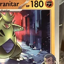 Pokemon Destined Rivals NON Holo Rare 096/182 Rocket's Tyranitar Deck Exclusive - Image 5