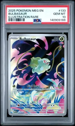 2025 POKEMON BULBASAUR MEG EN-MEGA EVOLUTION ILLUSTRATION RARE GEM MINT PSA 10 - Image 1