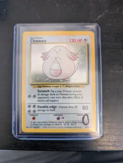 POKEMON - CHANSEY HOLO RARE 3/102 BASE SET - Image 1