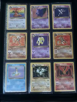 Fossil Unlimited Complete Non Holo Set 16-62 LP Pokemon WOTC Set - Image 1