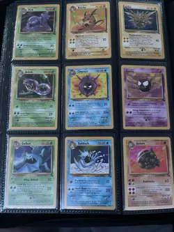 Fossil Unlimited Complete Non Holo Set 16-62 LP Pokemon WOTC Set - Image 2