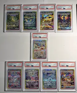 Pokemon Terastal Festival PSA 10 Sequential (Demi god pack) Evee evolutions - Image 1
