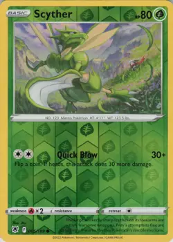Scyther 005/189 Common Astral Radiance Pokemon Reverse Holo Near Mint - Image 1
