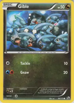 Gible 94/113 Common Legendary Treasures Pokemon Near Mint - Image 1