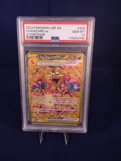 Pokemon 2023 Obsidian Flames CHARIZARD EX Hyper Rare 228/197 - PSA 10 - Image 1