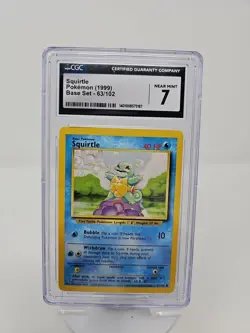 Squirtle 63/102 Unlimited - CGC NM 7 - Base Set - Pokemon TCG 1999 Vintage - Image 1