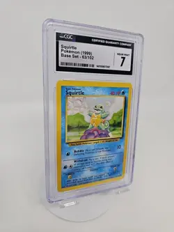 Squirtle 63/102 Unlimited - CGC NM 7 - Base Set - Pokemon TCG 1999 Vintage - Image 2