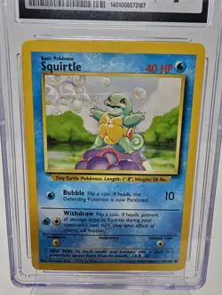 Squirtle 63/102 Unlimited - CGC NM 7 - Base Set - Pokemon TCG 1999 Vintage - Image 4