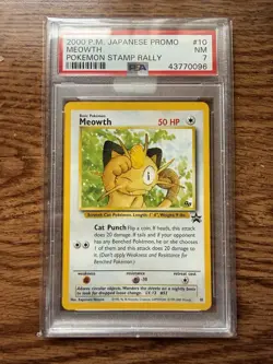 Pokemon Meowth Pokemon Stamp Rally Japanese Promo #10 PSA 7 - Image 1