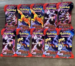 Pokemon TCG Destined Rivals Sleeved Blister Booster Pack Lot Factory Sealed x10 - Image 1