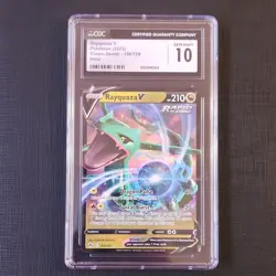 Pokemon Rayquaza V Crown Zenith 100/159 Holo Ultra Rare Basic HP210 CGC 10 Engl… - Image 1