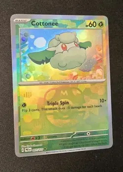 Cottonee - 007/131 Prismatic Evolutions Master Ball Reverse Holo - Pokemon TCG - Image 1