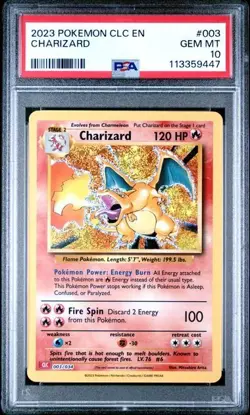 Charizard 003/034 Pokemon Classic Collection CLC 2023 Gem Mint PSA 10 - Image 1