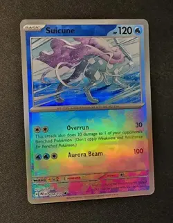 *PRINT LINE ON BACK* Pokemon Suicune Master Ball Prismatic Evolutions 024/131 - Image 1