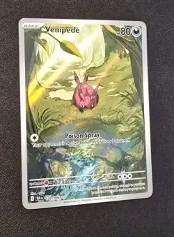 Pokemon TCG SV: Black Bolt Illustration Rare Venipede 132/086 IR English - Image 1