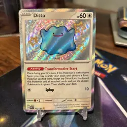 Pokemon TCG Ditto Scarlet & Violet Paldean Fates Holo Shiny Rare - Image 1