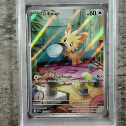 Lillipup, Illustration Rare #154 - 2025 Pokemon WHT EN-White Flare - PSA 9 MINT - Image 3
