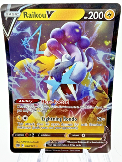 Pokemon TCG Raikou V 048/172 Ultra Rare SWSH09 Brilliant Stars Holo - Image 1