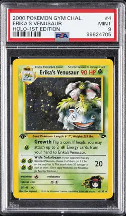2000 POKEMON GYM CHALLENGE HOLO-1ST ED #4 ERIKA'S VENUSAUR PSA 9 - Image 1