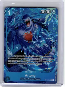 2026 One Piece—Arlong #OP14-042 The Azure Sea's Seven—Rare Foil [Alt Art] - Image 1