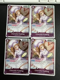 One Piece TCG Cards - (Playset) - 4x OP08-067 - Charlotte Pudding - Rare - Eng - Image 1