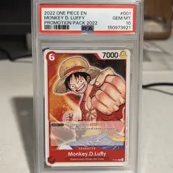 PSA 10 - Monkey.D.Luffy (Promotion Pack 2022) P-001 Pre-Errata One Piece Promo - Image 1